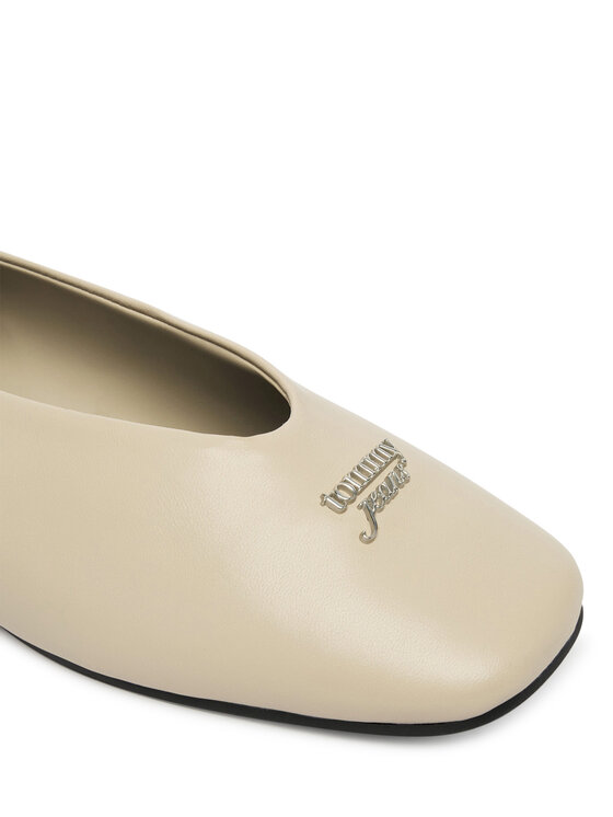Tommy Jeans Tommy Jeans Μπαλαρίνες Tjw Ballerina With Laces EN0EN02939 Εκρού