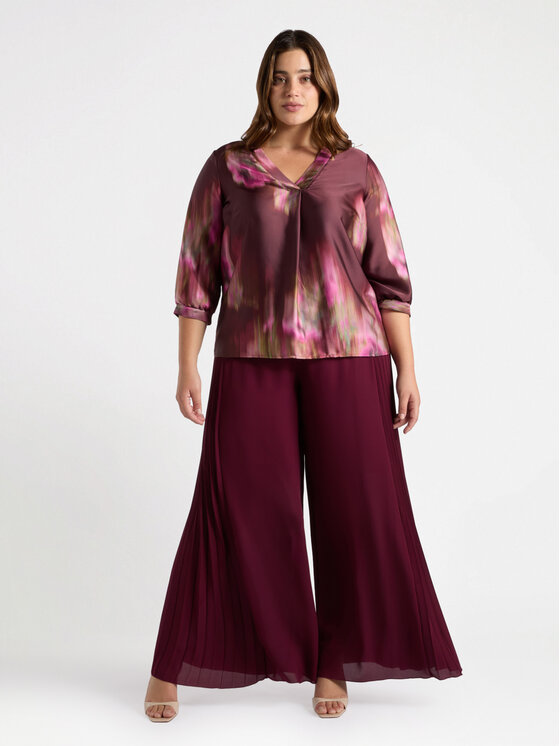 Fiorella Rubino Fiorella Rubino Pantaloni di tessuto P001T005060N036 Bordeaux Over Fit