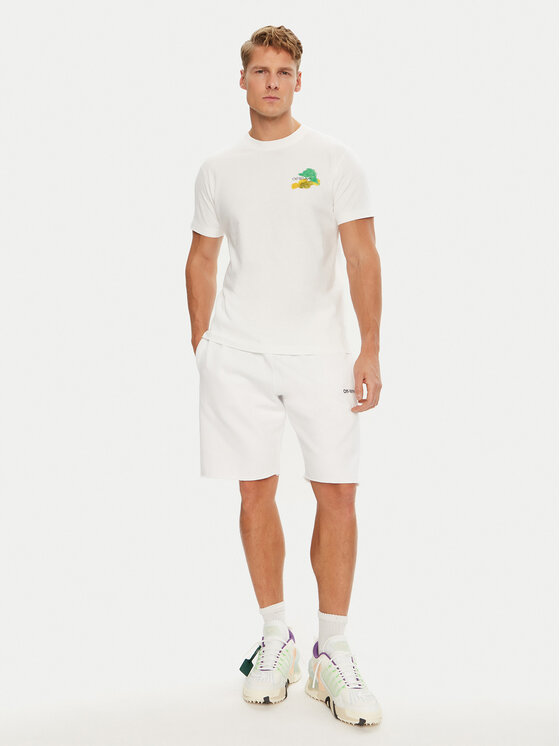 Off-White Off-White T-krekls OMAA027S23JER0040184 Balts Regular Fit
