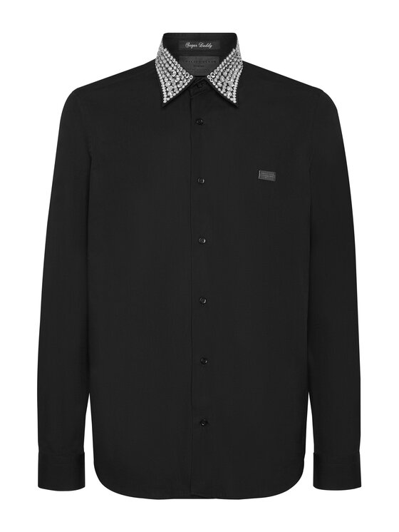 PHILIPP PLEIN PHILIPP PLEIN Koszula 20695 Czarny Fitted Fit
