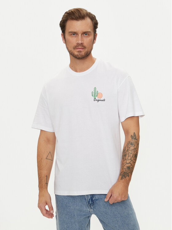 Jack & Jones Jack & Jones Tricou Bradley 12264414 Alb Relaxed Fit