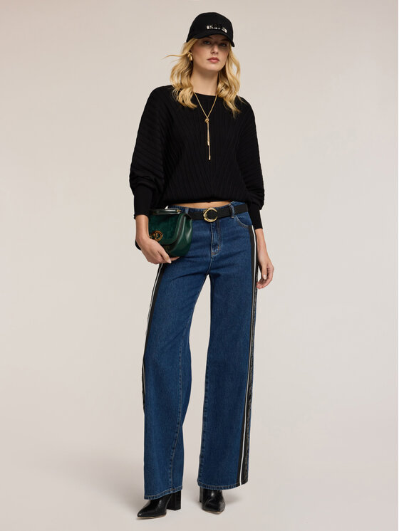 Motivi Motivi Cardigan M433W003529N033 Nero Over Fit