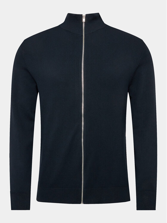 Lindbergh Sveter 30-800143 Tmavomodrá Slim Fit