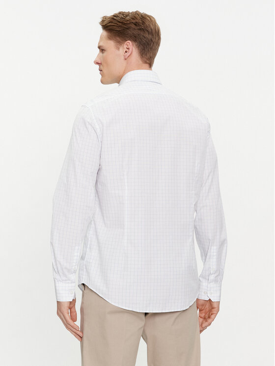 Calvin Klein Calvin Klein Πουκάμισο K10K112303 Λευκό Fitted Fit