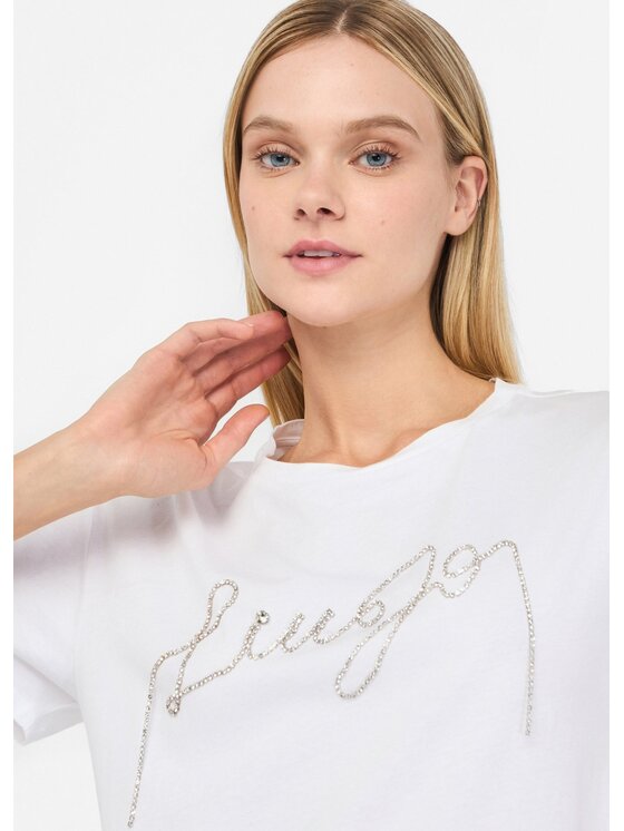 Liu Jo Liu Jo T-shirt UF5261JS923Q9698 Bianco Regular Fit