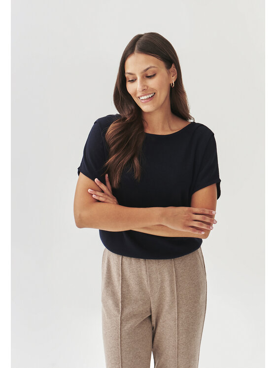 TATUUM TATUUM Blúzka SALMA 1 Tmavomodrá Loose Fit