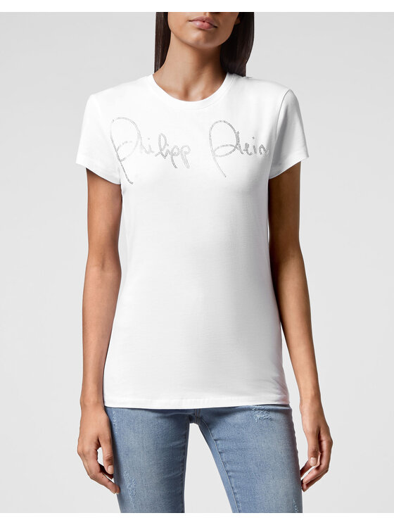 PHILIPP PLEIN PHILIPP PLEIN T-Shirt 4413 Biały Regular Fit