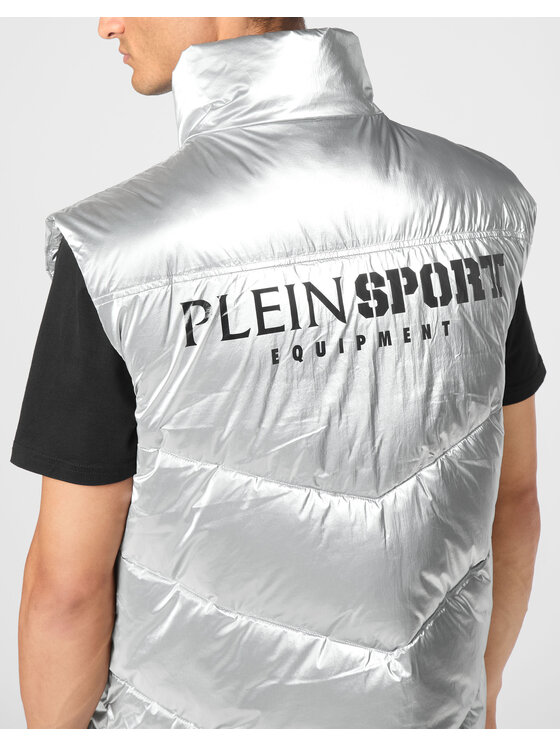 Plein Sport Plein Sport Kamizelka 14207 Srebrny Regular Fit