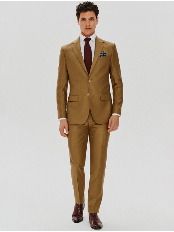Pako Lorente Pako Lorente Garnitur P24SP-4G-003 Brązowy Super Slim Fit