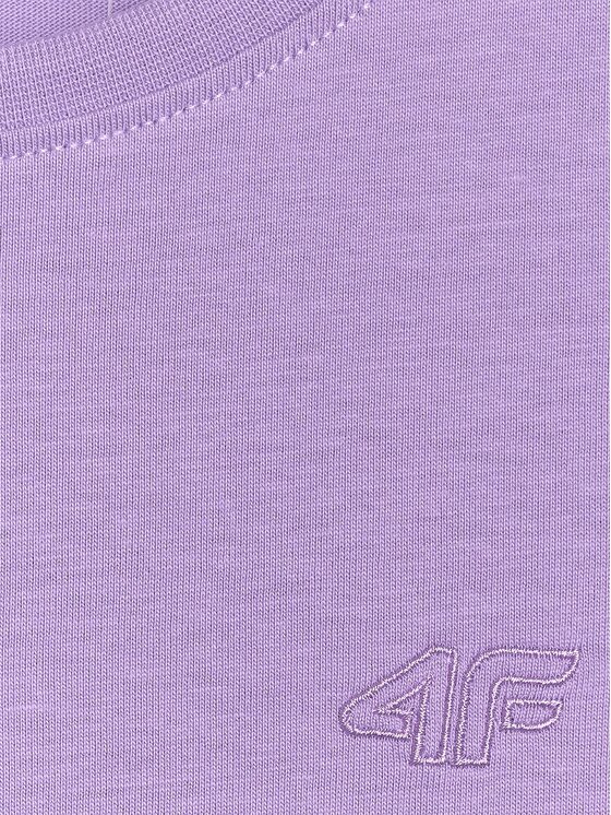 4F 4F T-Shirt 4FJRAW25TTSHF3233-51S Fioletowy Regular Fit