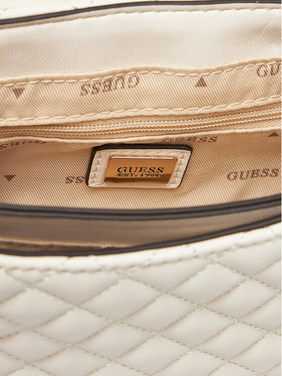 Guess Guess Дамска чанта Everlee Mini HWEG8 679780 Бял