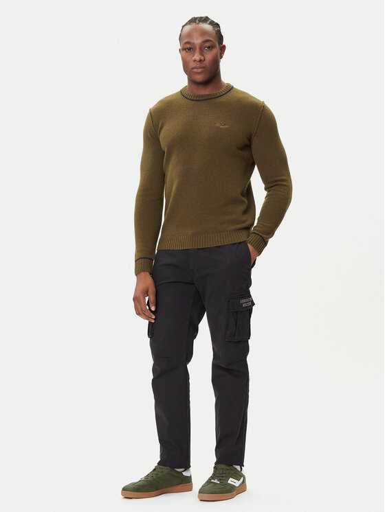 Aeronautica Militare Aeronautica Militare Džemper 252MA1608UL00924 Zelena Regular Fit