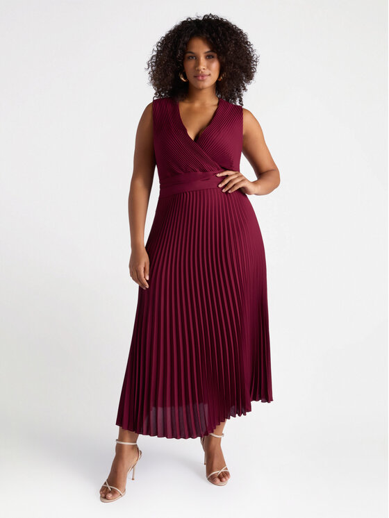 Fiorella Rubino Fiorella Rubino Sukienka codzienna 7037T001681N036 Bordowy A-Line Fit