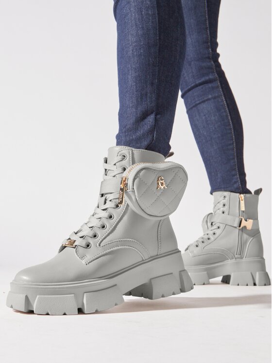 Steve Madden Steve Madden Planinarske cipele Tanker-H Bootie SM19000035 SM19000035-287 Écru