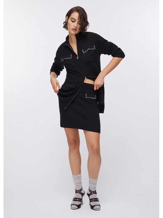 Liu Jo Liu Jo Spódnica mini TA6044MS59L22222 Czarny Regular Fit