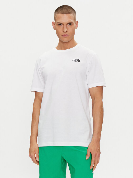 The North Face The North Face Tricou Redbox NF0A87NV Alb Regular Fit