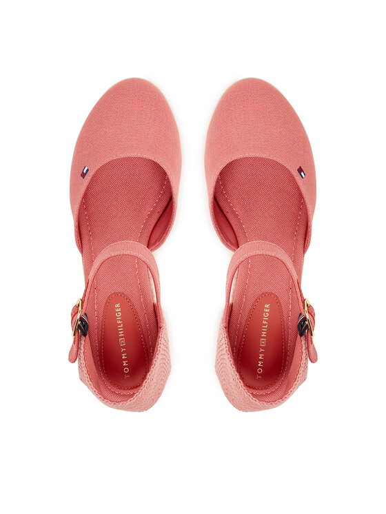 Tommy Hilfiger Tommy Hilfiger Espadrillas Mid Wedge Espad Closed Toe FW0FW09233 Corallo