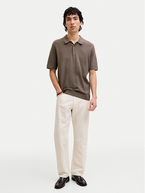 Jack & Jones Jack & Jones Szövet nadrág Chris 12293296 Világos bézs Loose Fit