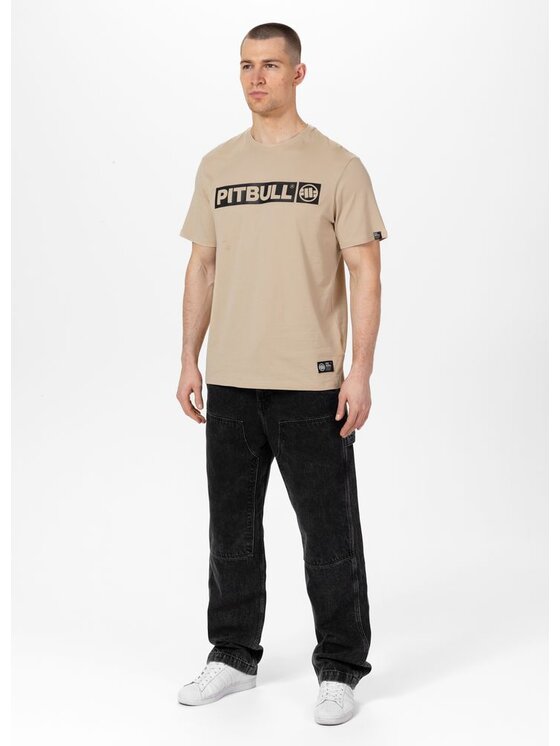 PITBULL PITBULL T-Shirt Koszulka Hilltop XXL Beżowy Regular Fit
