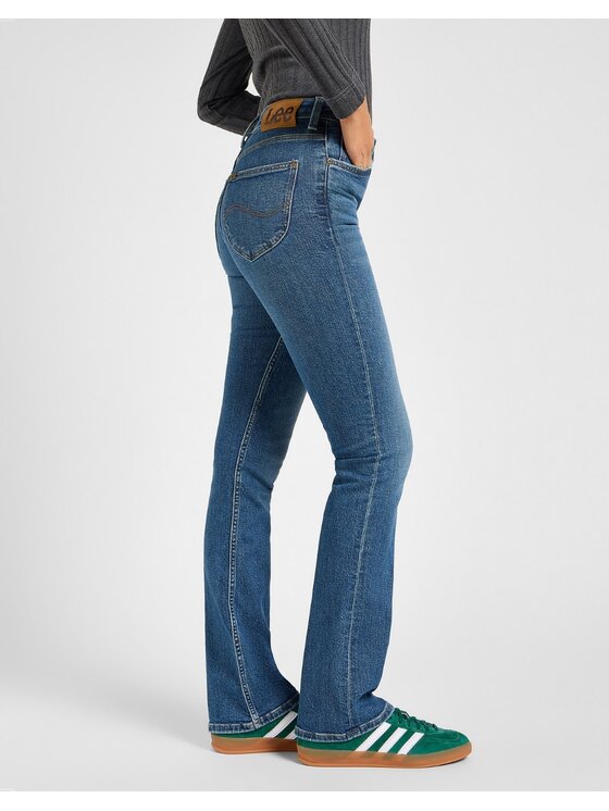 Lee Lee Jeansy Breese Boot Niebieski Bootcut Fit