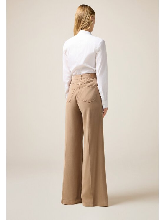 Oltre Oltre Pantaloni di tessuto P704R009049N012 Beige Baggy Fit