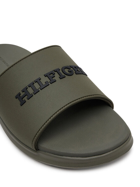 Tommy Hilfiger Tommy Hilfiger Plätud Dual Density Hilfiger Pool Slide FM0FM05430 Khakivärviline