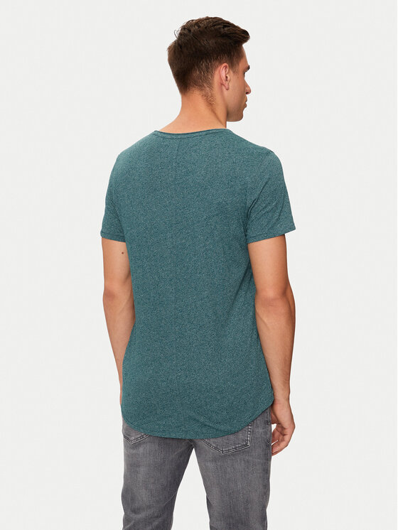 Tommy Jeans Tommy Jeans T-Shirt Jaspe DM0DM09587 Zielony Slim Fit