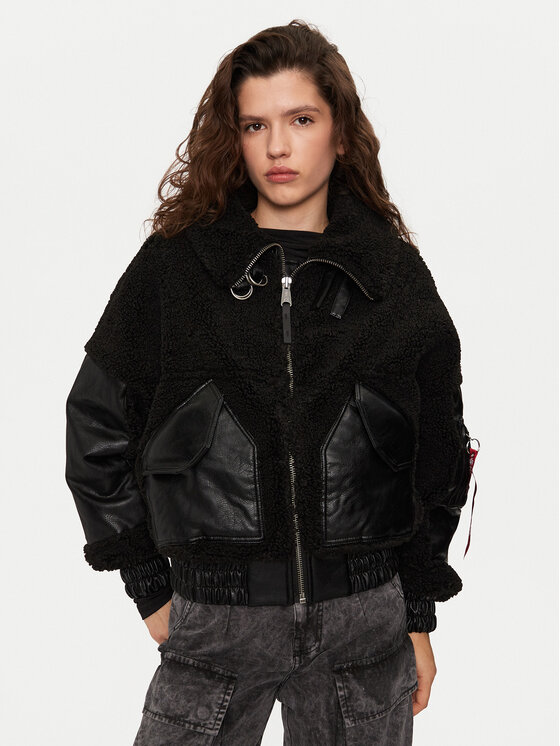 Alpha Industries Bundy bomber 148001 Čierna Relaxed Fit