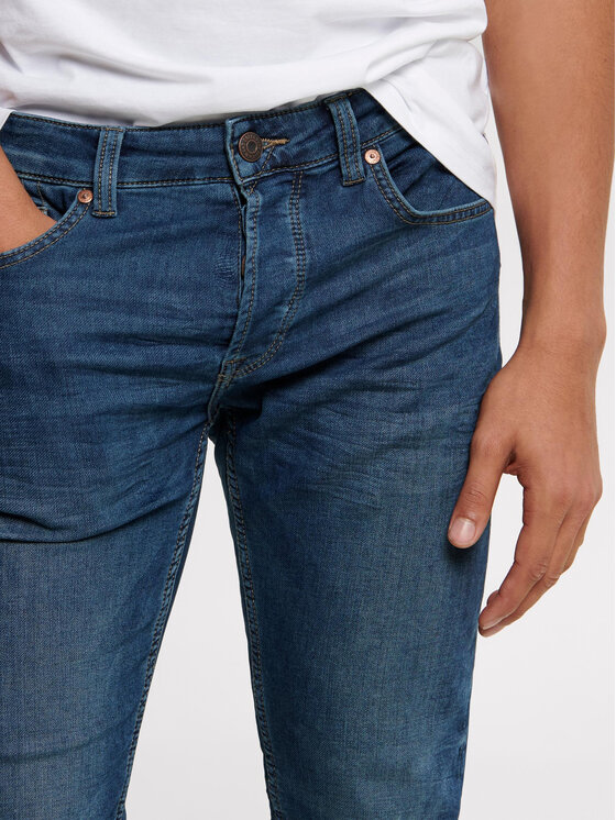 Only & Sons Only & Sons Traperice Loom 22008472 Tamnoplava Slim Fit