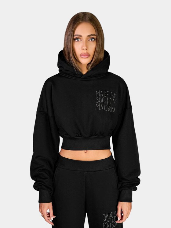 MADE BY SOCIETY MADE BY SOCIETY Kurtka anorak Hanorac UNFOLD - H27521 Czarny Basic Fit