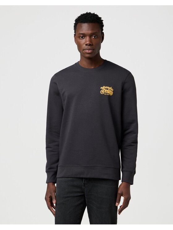 Wrangler Wrangler Bluzka AMERICANA CREW Czarny Regular Fit