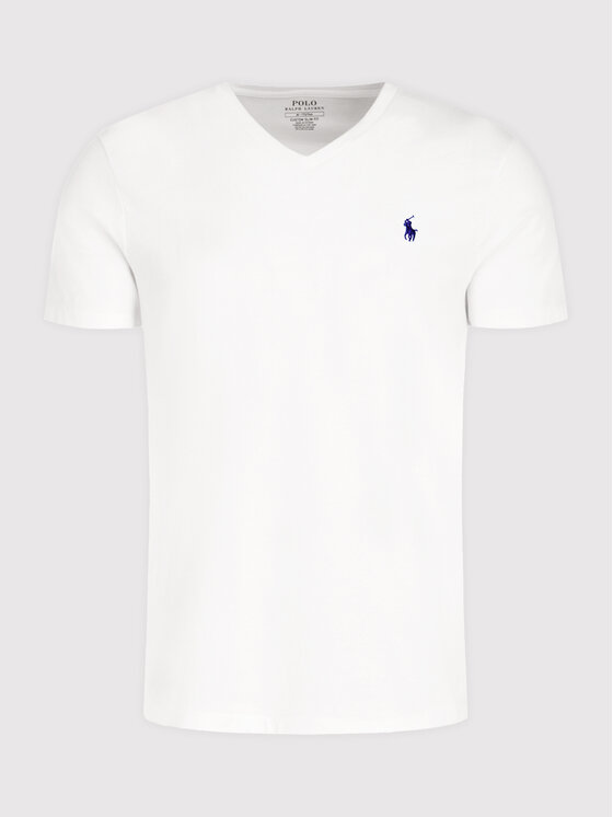 Polo Ralph Lauren Polo Ralph Lauren T-Shirt 710671453008 Biały Slim Fit