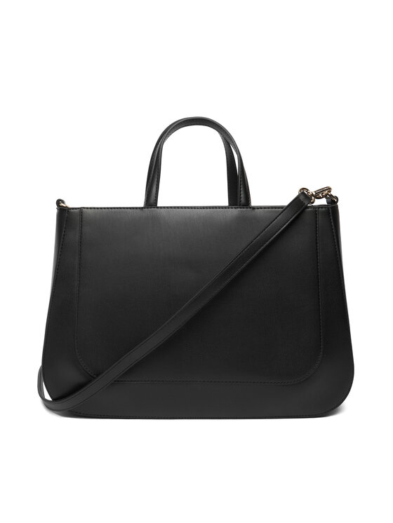 Tommy Hilfiger Tommy Hilfiger Geantă Th Glam Satchel AW0AW18145 Negru