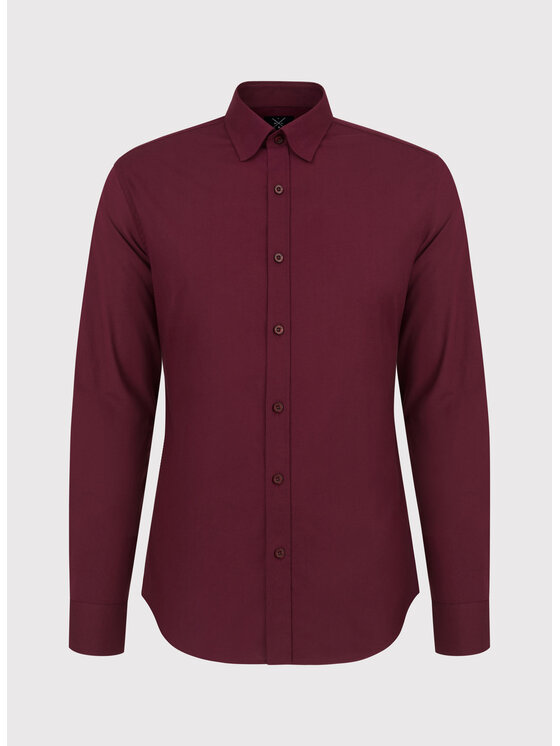 Pako Lorente Pako Lorente Koszula P23WF-1X-037 Bordowy Slim Fit
