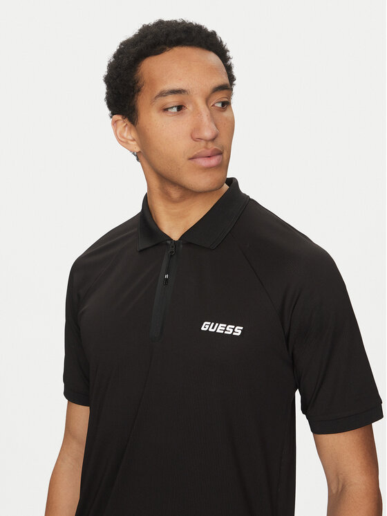 Guess Guess Polo Z5GP00 KCQU2 Czarny Slim Fit