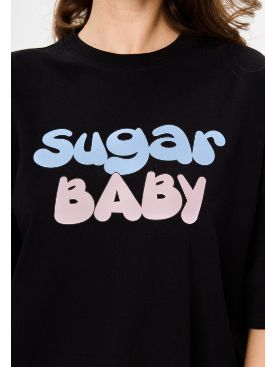 Mirons Mirons T-Shirt Print Biały Oversize