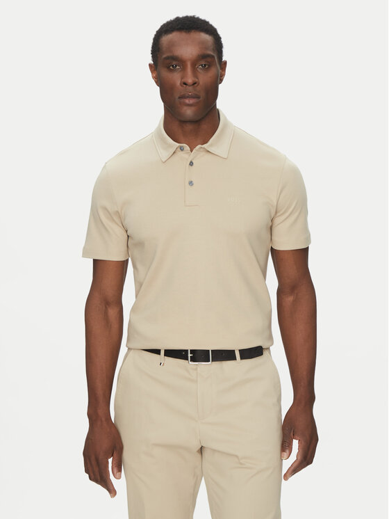 Męskie Polo BOSS, Rozmiar XXL, Beżowe, Palosh 30 50471335