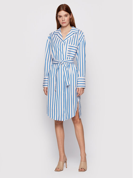 BOSS Boss Rochie tip cămașă C_Disso 50447726 Albastru Regular Fit
