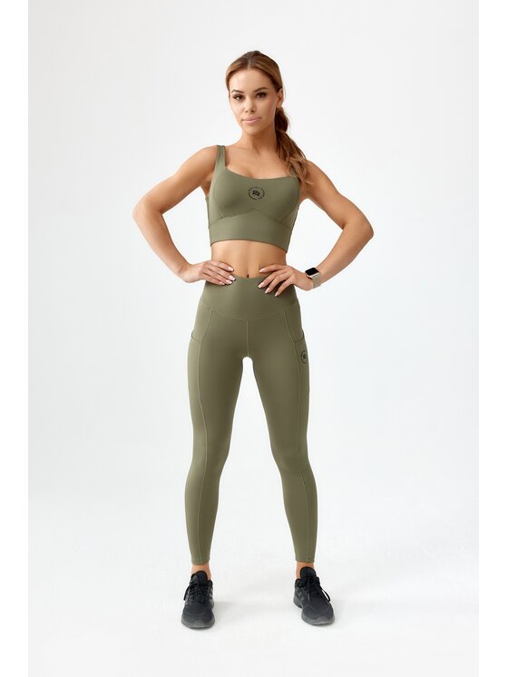 ROUGH RADICAL ROUGH RADICAL Biustonosz sportowy SPORTS BRA HAMPTONS Khaki