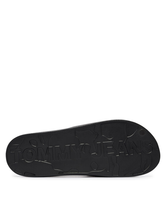 Tommy Jeans Tommy Jeans Şlapi Wavy Flag Logo EM0EM01700 Negru
