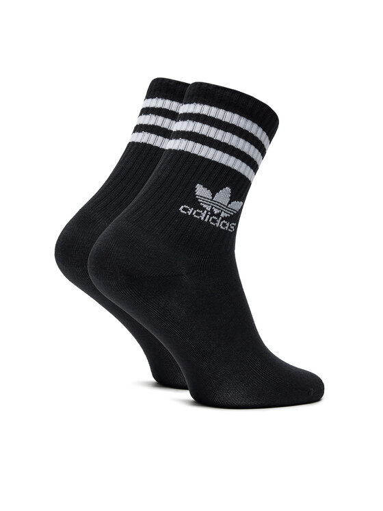 adidas adidas Set od 3 para unisex visokih čarapa Mid Cut Crew IL5022 Crna
