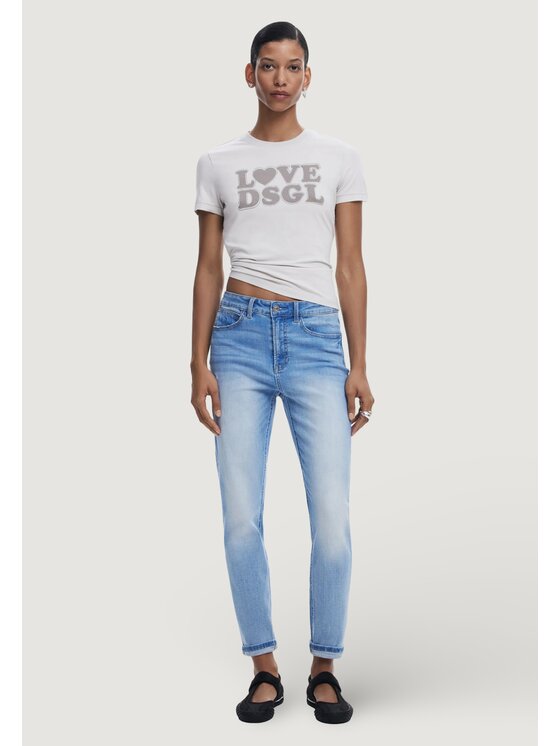 Desigual Desigual Τζιν DENIM_LEYSTER Μπλε Casual Fit