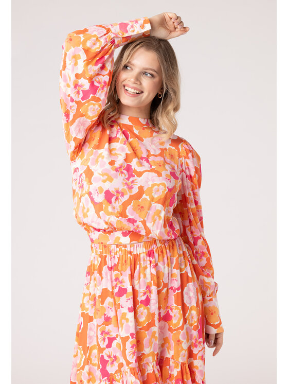 LAURELLA LAURELLA Bluzka Laurella 2UL009410 Pomarańczowy Regular Fit