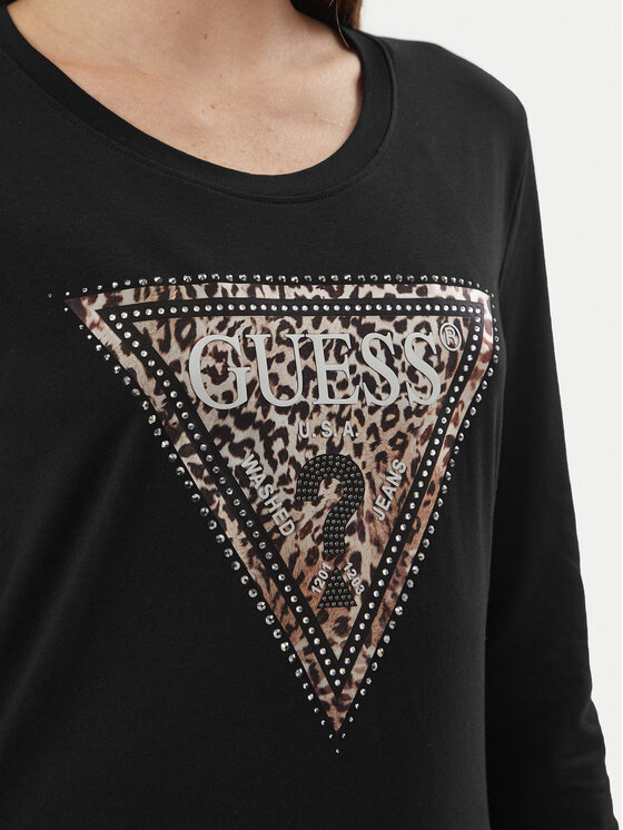Guess Guess Bluzka W6BI57 K7387 Czarny Regular Fit