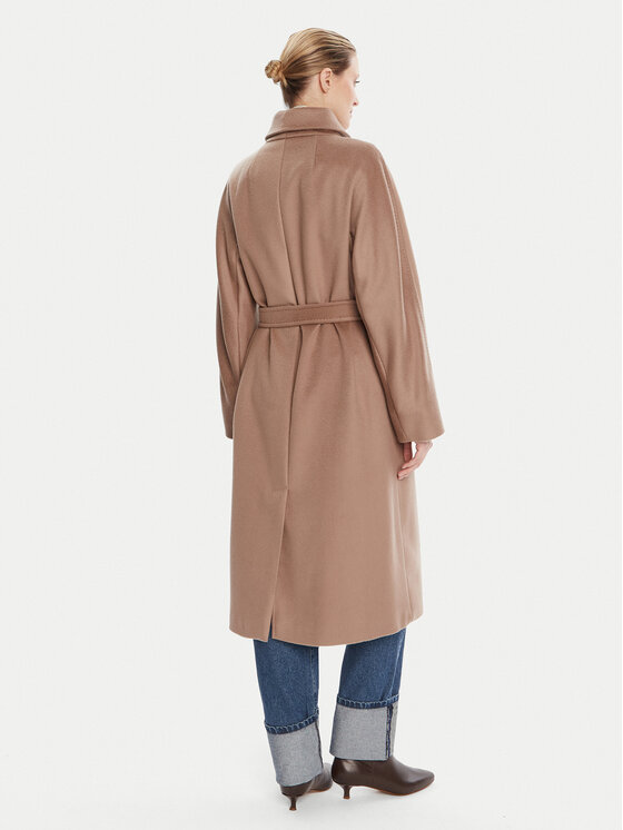 Weekend Max Mara Weekend Max Mara Volneni plašč Resina 2525016031 Rjava Regular Fit