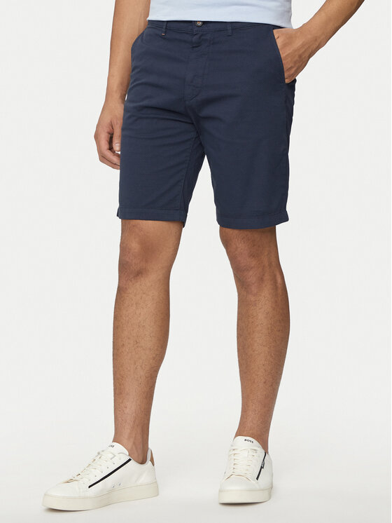Boss Pantaloncini di tessuto Chino-Slim-Shorts 50513035 Blu scuro Slim Fit, taglia : 35