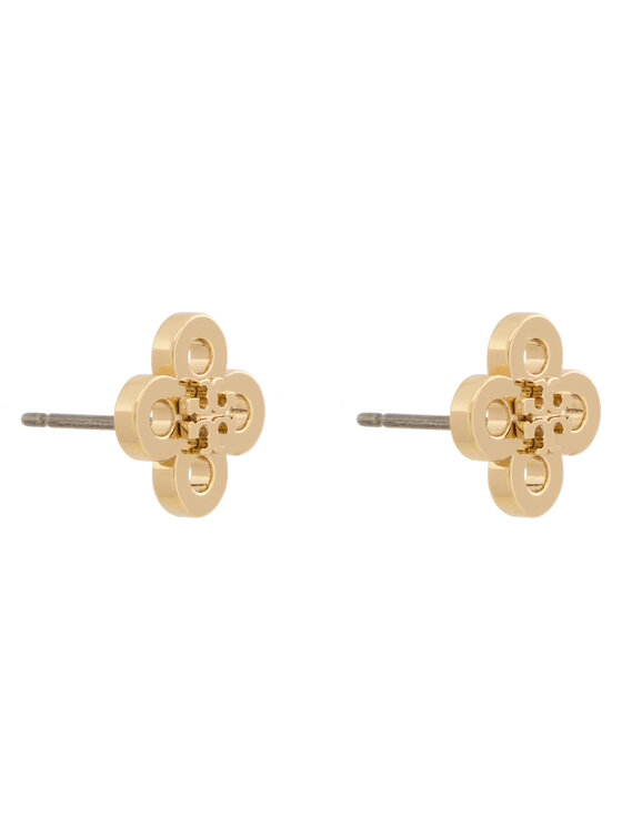 Tory Burch Tory Burch Auskarai Forget Me Not Clover Stud 184409 Auksinė
