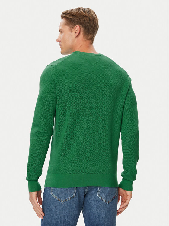 Tommy Hilfiger Tommy Hilfiger Pulover Essential MW0MW36347 Verde închis Regular Fit