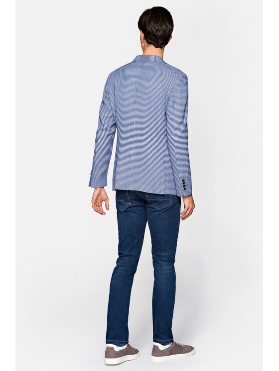 Lancerto Lancerto Marynarka Daytona Niebieski Slim Fit