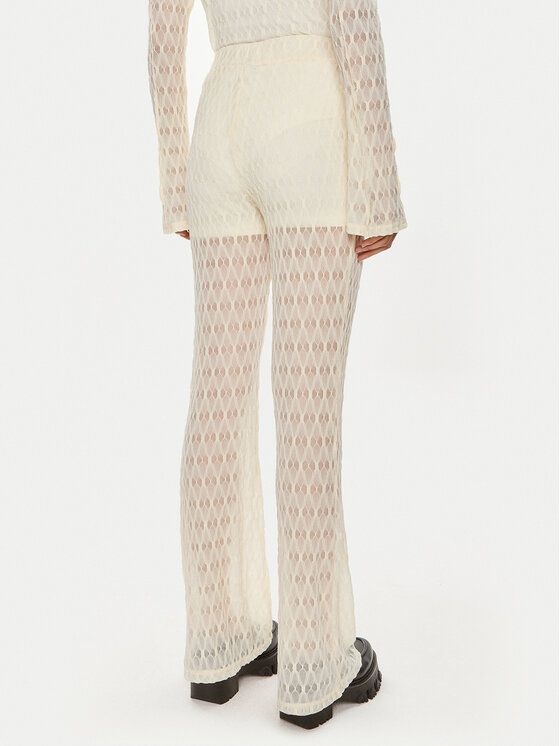 Gestuz Gestuz Pantaloni din material Lica 10909321 Écru Regular Fit